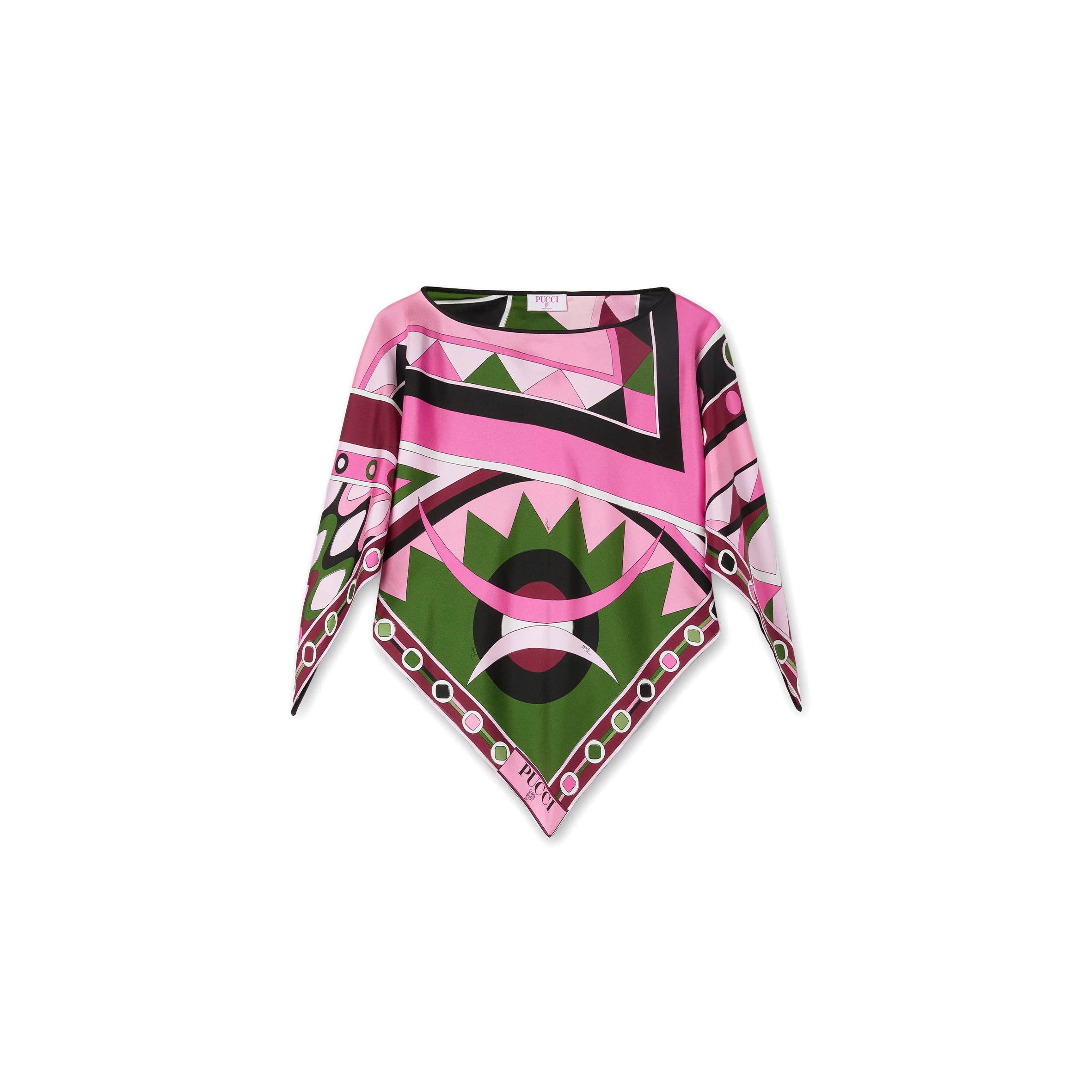 PUCCI VIVARA PRINT CAPE BLOUSE 5URM985U816P23
